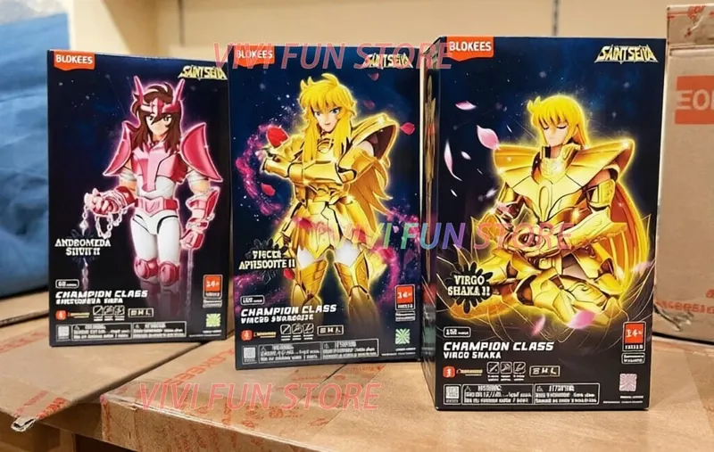 In Stock BLOKEES Saint Seiya CLASSIC CLASS Gold Saint Virgo Shaka Pisces Aphrodite Andromeda Cygnus EX Gold Assembled Model Toys — image 5