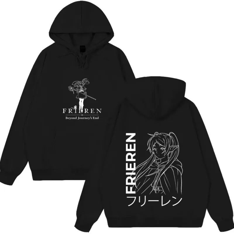 Anime Frieren: Beyond Journey's End Hoodies Men's Women Clothing Fashion Harajuku Tops Couple Style Wears Winter Fleeece Clothes — image 1