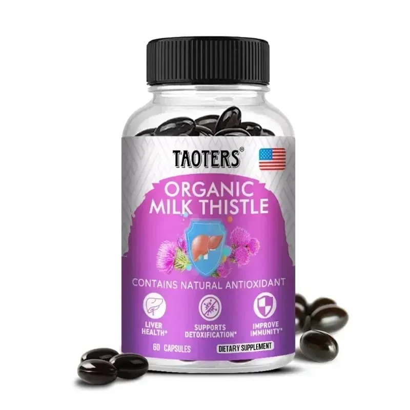 6X Organic Milk Thistle Extract Capsules Help Liver Detox & Cleanse Liver Antioxidant Detox Overall Health — image 8