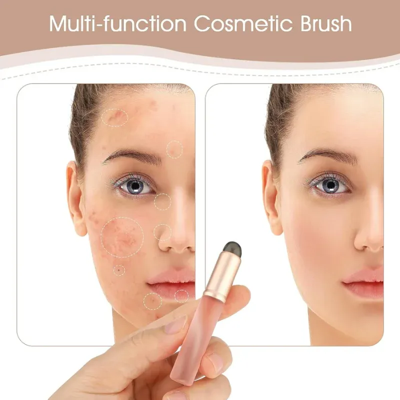 Silikon-Lippenpinsel, kleiner runder Kopf, Wischpinsel, staubdicht, abgedeckter Lippenpinsel, multifunktionaler Lippenstift, Concealer, Make-up-Werkzeuge — image 5