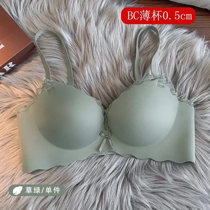 セクシーWomen Wireless Seamless Bra Set One‑Piece Push‑Up Brassiere Small Bust Side Support Anti‑Sag Soft Ladies Intimates Lingerie — image 10