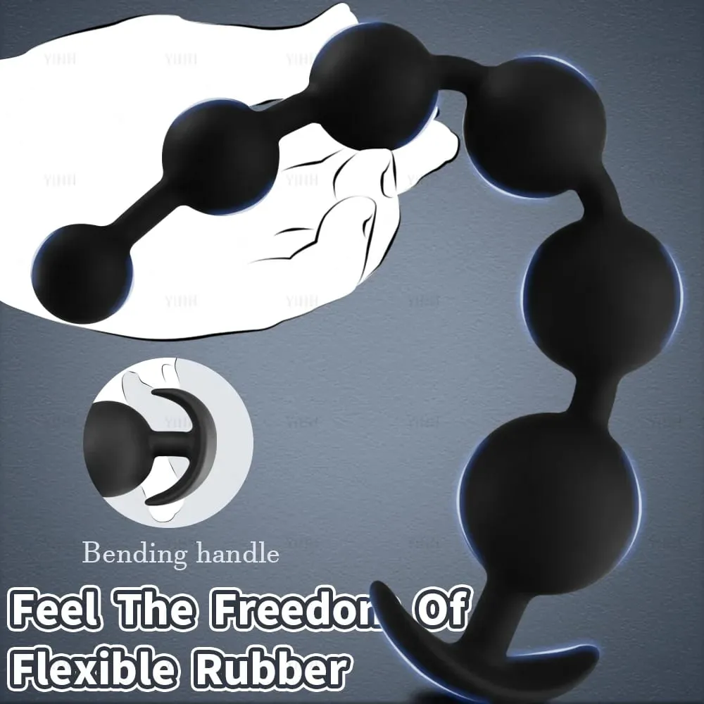 Mahabang Anal Beads Anal Plug Malaking Butt Plug Anal Balls Mga Laruang Sex Para sa Babae Mga Lalaki Prostate Massage Pull Bead Dildo Deep Vaginal Anal Toy — image 3