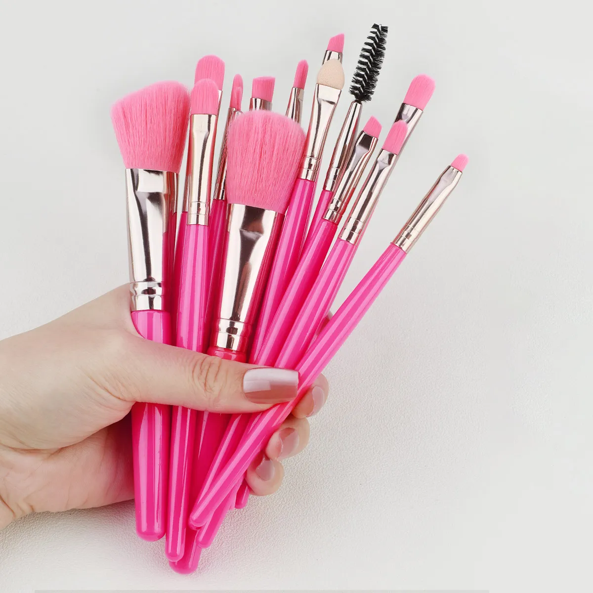15pc Makeup Brushes Set Face Eyes Make Up Brush Eyelash Eyeshadow Eyebrow Eyeliner Foundation Powder Blush Highlight Lips Brush — image 4
