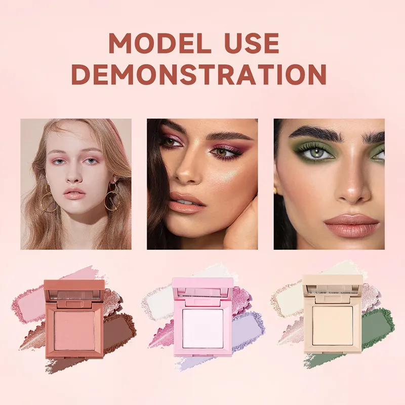 1 piece three in one eye shadow palette portable makeup matte and shiny finish multi-functional neutral tone easy to mix — image 5