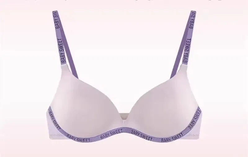 New Dopamine Color Seamless Wireless Bra Set Push Up Gather Sexy Lingerie Panties Underwear For Women 32‑38AB bra set — image 11