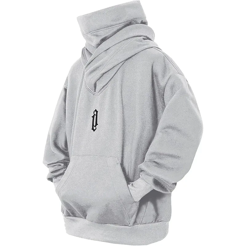Embroidery Turtleneck Sweatshirt Oversized Y2K Lalaki Babae Hoody Japanese Ninja Hoodies Autumn Hip Hop Fleece Pocket Streetwear — image 9
