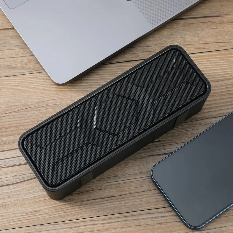 Bluetooth-högtalare Bärbar Trådlös 10W Dual Driver Stereo Hög Bas TWS FM TF USB AUX Hands-Free BT 5.0 10H Hemma Utomhusfest