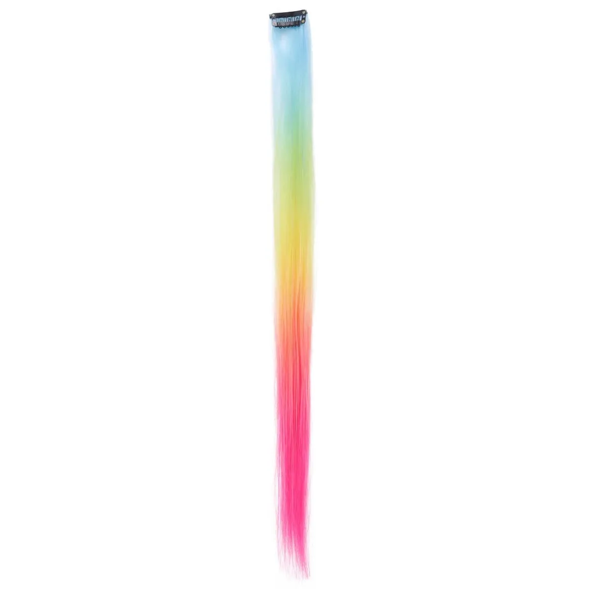 1Pcs Gradient Color Clip in Hair Extensions Party Highlights Wig Synthetic Straight Hairpiece for Girls Kids Christmas Party Use — image 18
