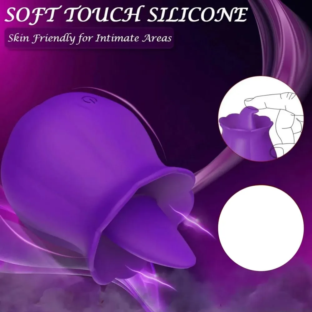 Kraftfull tungslickande vibrator för kvinnor G Spot Clitoris Bröstvårtstimulator Massager Masturbator Sexleksaker för vuxna för par 18+ — image 3