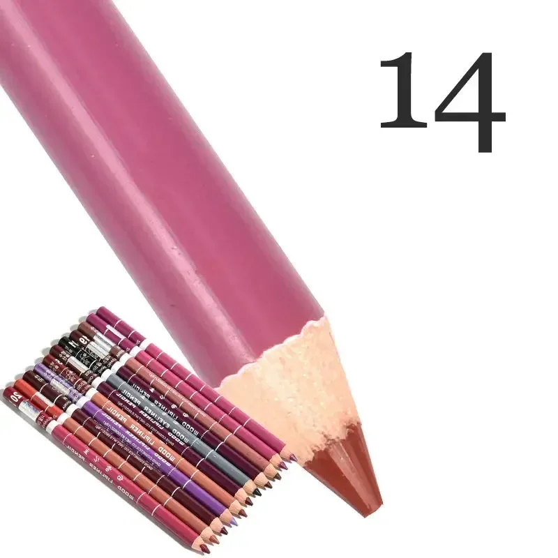 Delineador labial antiincrustante profissional, 28 cores, caneta de batom profissional, à prova d'água, lápis de contorno labial, maquiagem duradoura, delineador cremoso