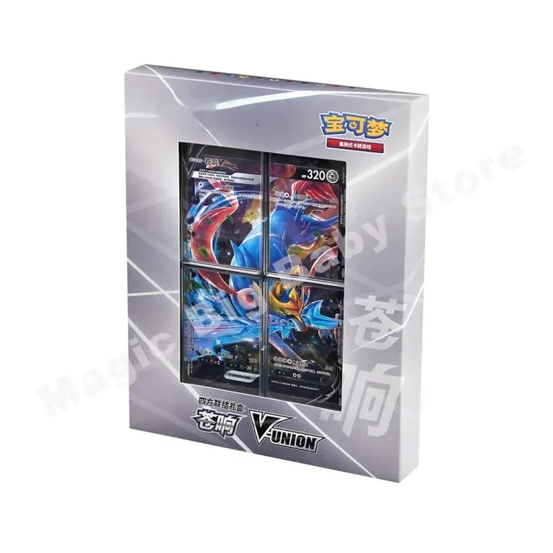 Pokemon Cards Original Trading PTCG Cartoon Quartet Coupling V-UNION Gaveæske Pikachu Big Gather Moru Baker Mew-two PTCG — image 7