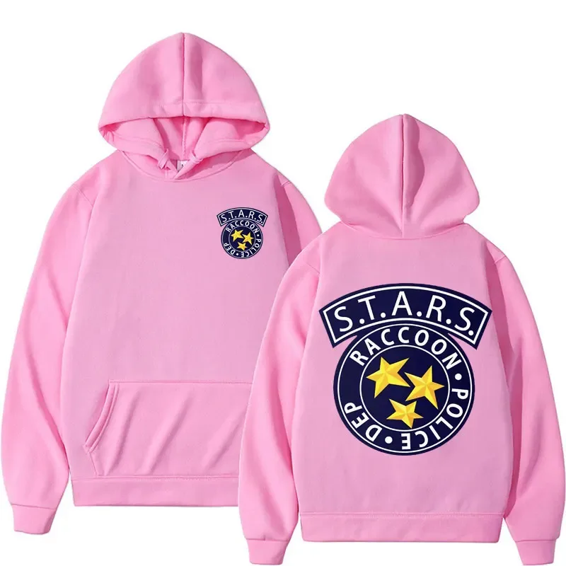 Limited Resident Evil Logo Graphic Hoodies Men's Harajuku Y2k Long Sleeve Sweatshirts Male Fashion Cool Casual Hoodie Streetwear