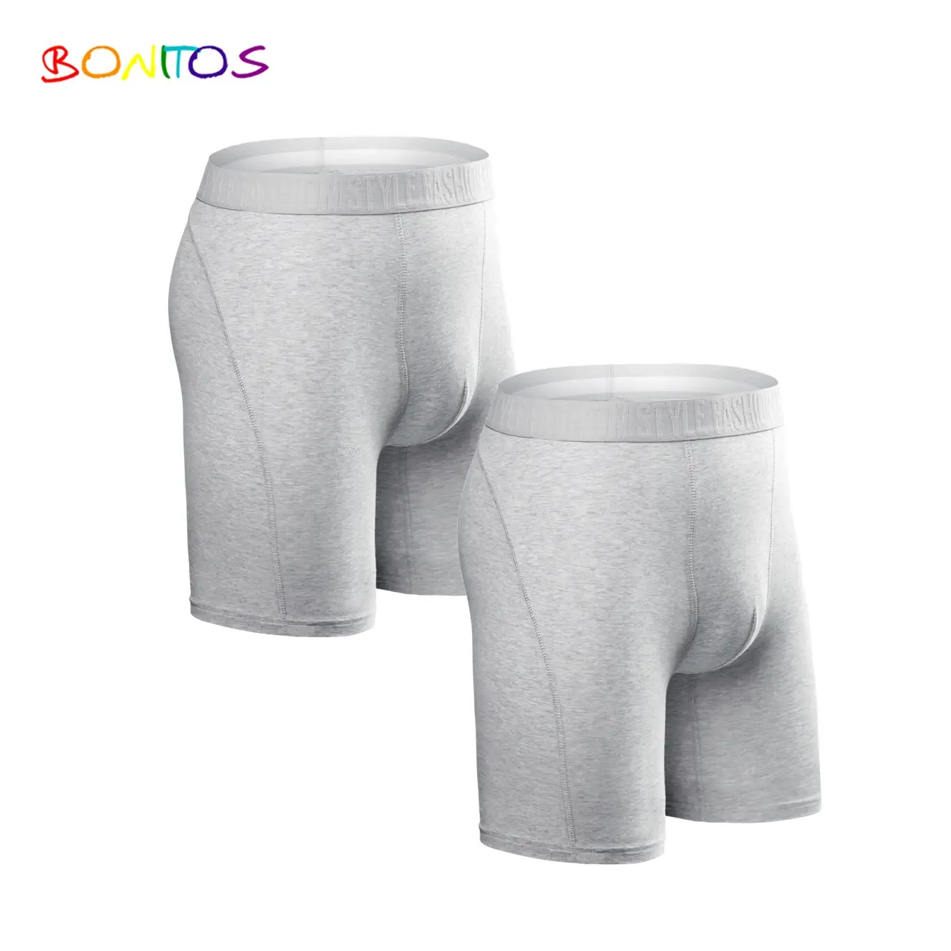 2 pçs pacote de perna longa boxer shorts homens calcinha kit homme boxershorts deslizamento roupa interior para homem algodão masculino sexy conjunto caixa ginásio — image 8