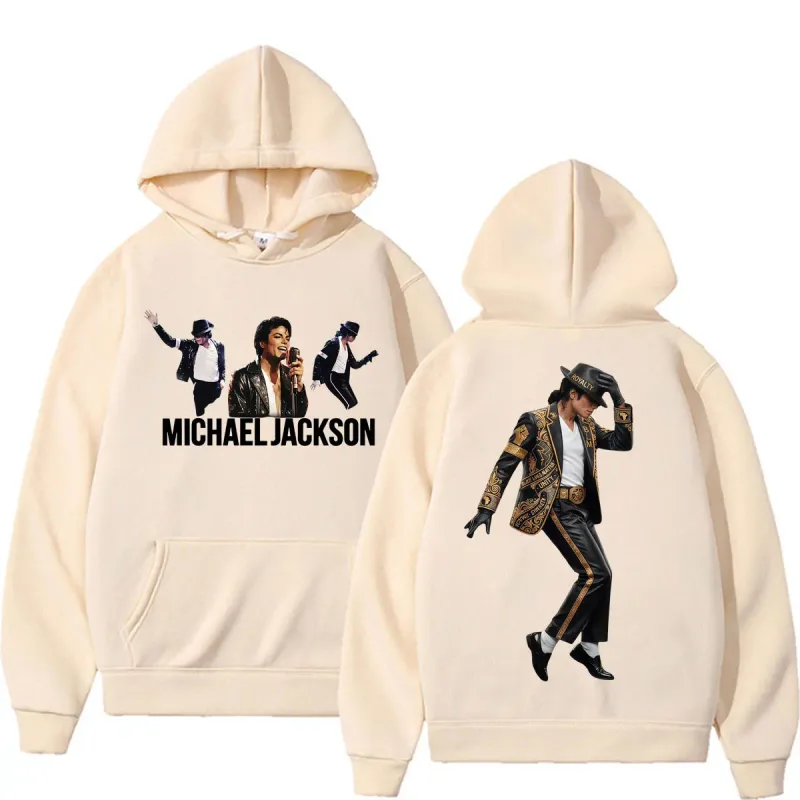 Michael Jackson King of Pop Music Fan Hoodies Men's Casual Fleece Bodywarmer Sweatshirts Fashion High Street Oversized Pullovers — image 4