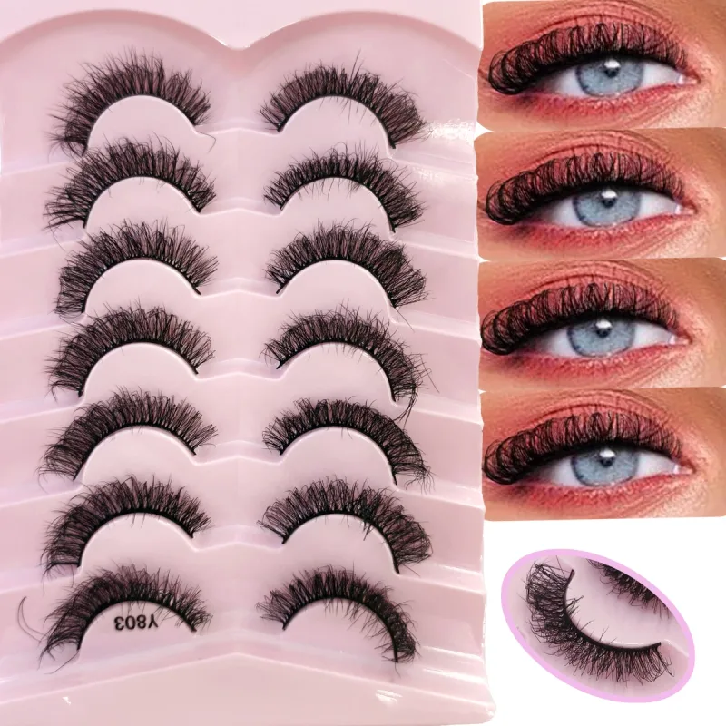 Fluffy Lashes Mink False EyelashesThick Cat Eye Makeup Long Natural Volume 3d Eyelashes Extension Wholesale Mink Eyelashes — image 21