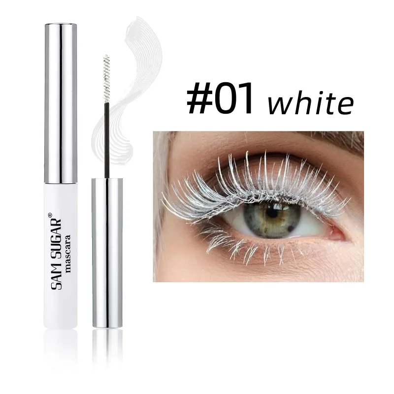 Färgglad Slender Mascara Vattenfast Snabbtorkande Curling Ögonfransar Flerfärgade Fransar Makeup Långvarig Blågrön Kosmetika — image 16