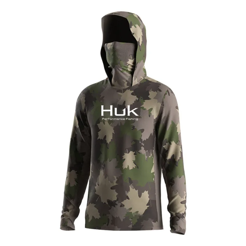 Camisa de pesca moletom com capuz para pesca uv roupas com capuz camisa de pesca roupas masculinas com capuz topo azul-verde — image 11