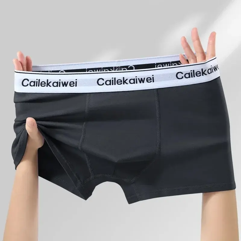 5Pcs/Lot Underwear Man High Quality Pure Cotton Antibacterial Flat-leg Pants Breathable Four-corner Waistband Men's Boxer Briefs