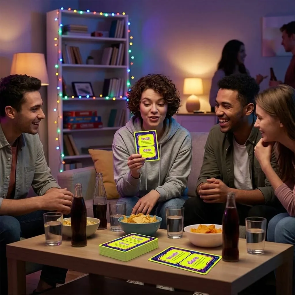 50 PCS Funny Truth or Dare Challenge Cards Adult Friends Night Out Tabletop Games Autumn Winter Halloween Christmas Essentials
