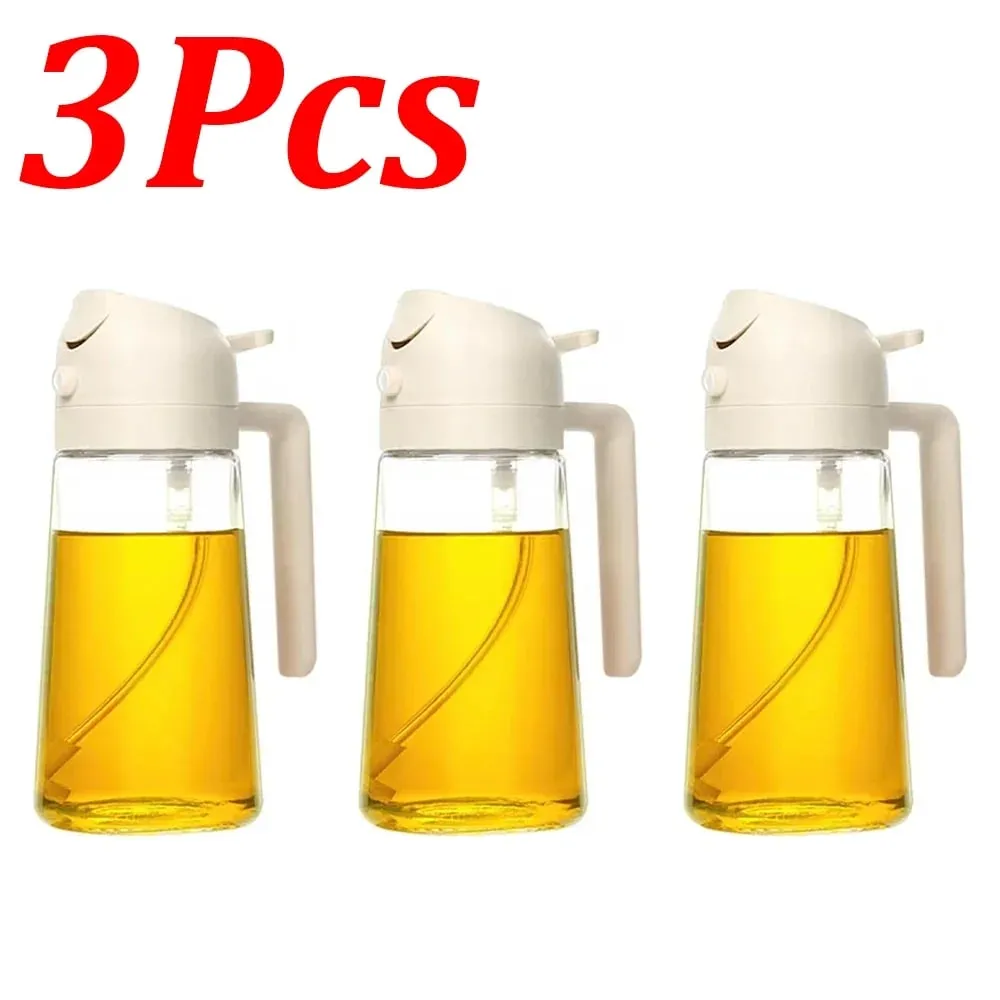 Pulvérisateur d'huile d'olive en plastique 500ml 2 en 1, 1 à 4 pièces, pulvérisateur d'huile de cuisson pour friteuse à Air de cuisine, cuisson de salade, grillades BBQ — image 17