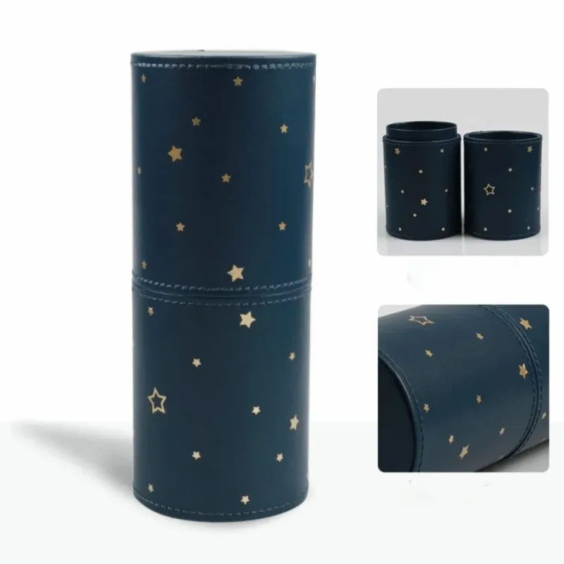 PU Leather Makeup Brush Bucket Dust-Proof Waterproof Empty Cosmetic Brushes Pen Holder Portable Makeup Brush Organizer — image 16