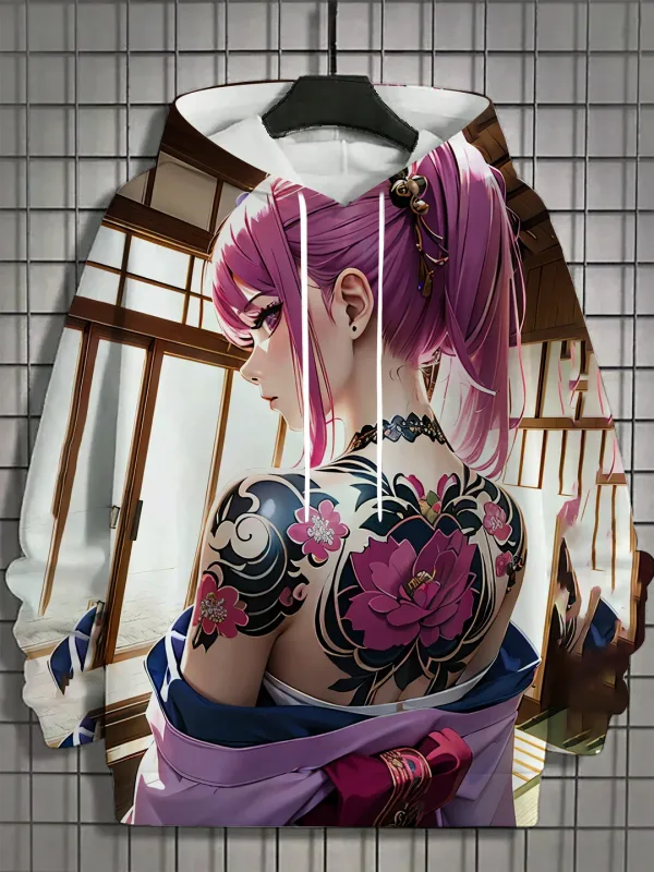 2024 novo anime feminino moda masculina impresso hoodies outono e inverno designer hoodies camisolas casuais — image 3