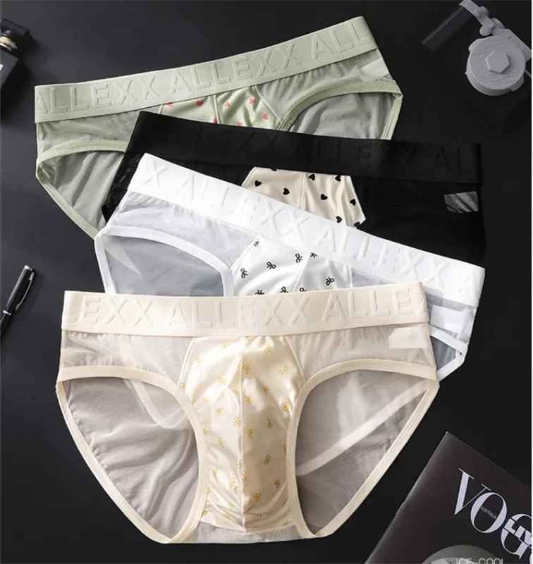 Adultos 18 plus cueca malha roupa interior masculina carta cintura cuecas masculino impressão calzoncillos hombre 3d convexo saco homem lingerie novo — image 2