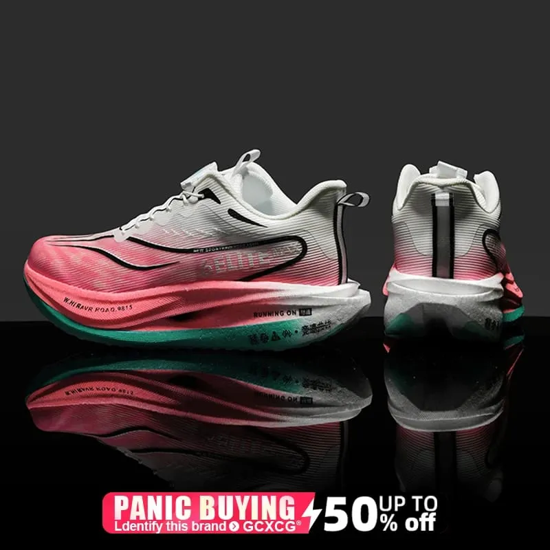 Men Running Shoes Carbon Board Speciality Marathon Sports Breathable Lightweight Women's Comfortable Athletic Nonskid Sneakers — image 9