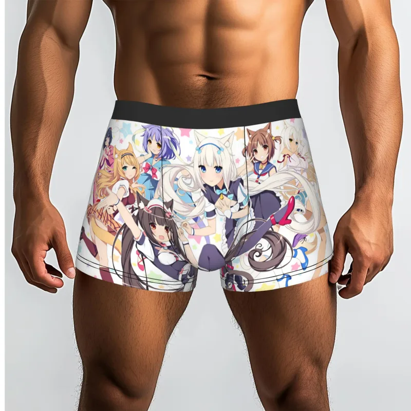 Anime N-Nekopara Chocola Vanilla Underwear Men Printed Game Boxer Briefs Shorts Panties Soft Underpants — image 12