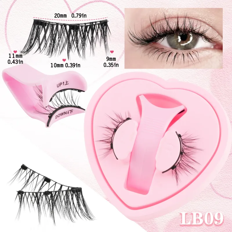 1 Pair Magnetic Eyelashes Fluffy Soft False Lashes With Tweezers Makeup Tool Magnetic Lashes Natural Faux 3D Mink Eyelashes — image 10