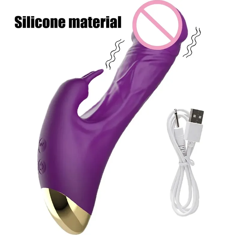 Silicone Rabbit Vibrator 3-in-1 G-Spot Clit Anal Beads Stimulator 10 Modes Thrusting Vibrating Sex Toy for Women — image 24