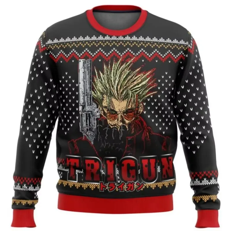 Natal papai noel dos desenhos animados anime graffiti retro inverno feio camisola 3dprint harajuku pulôver casual engraçado mang — image 4