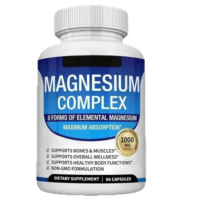 Magnesium Complex Capsules with 8 Forms of Magnesium Mineral Supplement for Bone & Muscle Support & Restful Sleep 90 Capsules