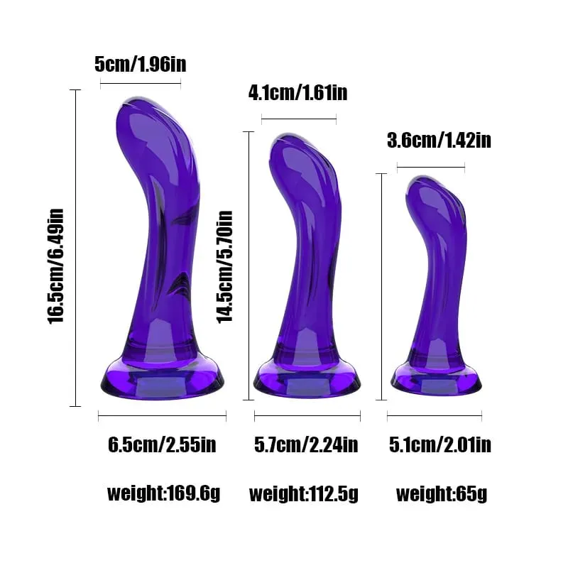Consolador realista curvado con ventosa fuerte, juguete sexual de punto G suave y Flexible para mujeres y hombres, Dillo realista negro, morado y transparente — image 4