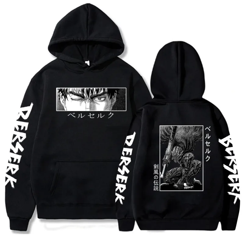 Berserk Zipper Hoodies Lalaki Babae Long Sleeve Sweatshirt Fleece Oversized Jackets Coats Nakakatuwang Berserk Japanese Anime Streetwear — image 14