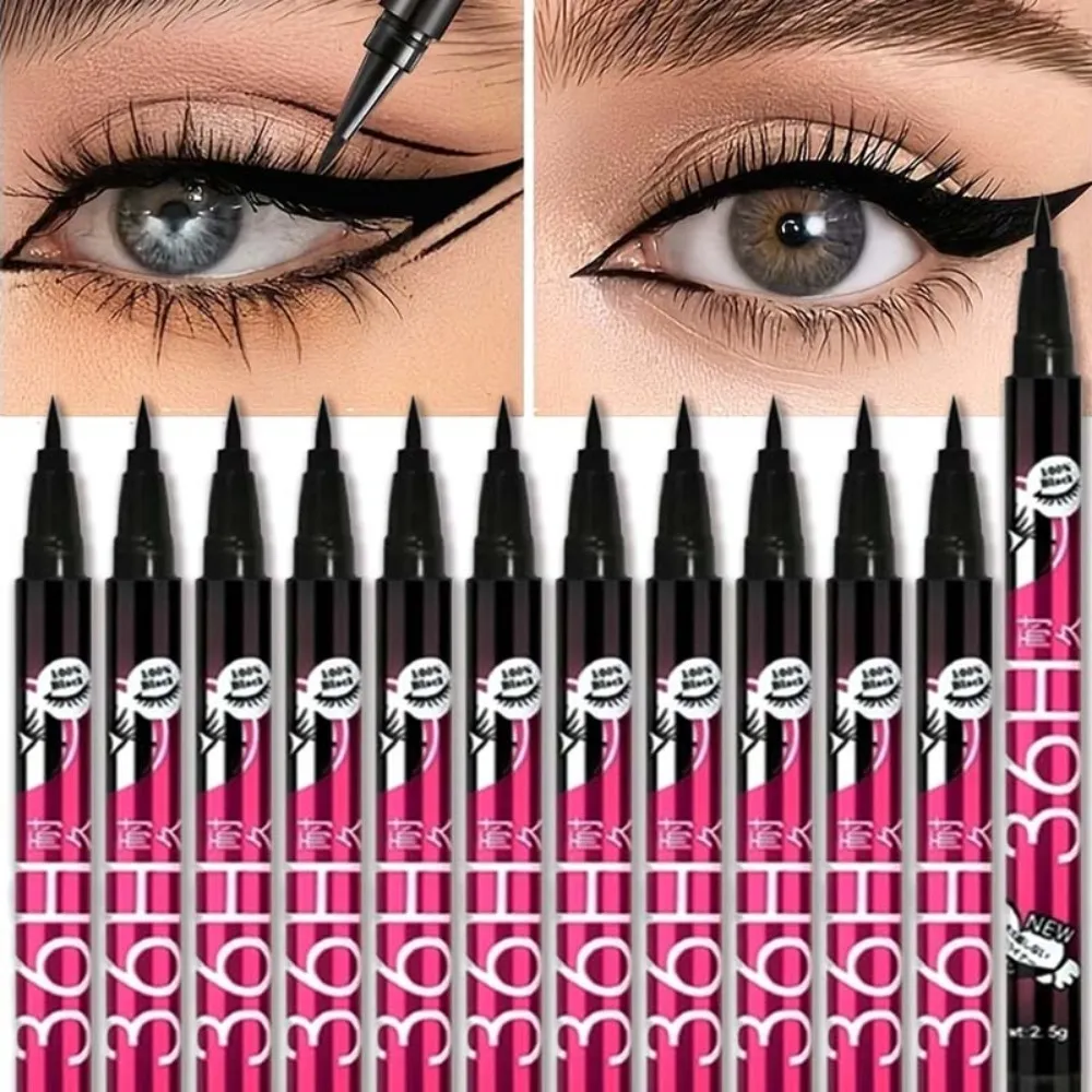 1/3/5pcs Makinis na Itim na Liquid Eyeliner Pen Ultra-fine Pen Tip 36H Eye Liner Pencil Hindi tinatablan ng tubig na Pangmatagalang Beginner Make-up — image 2