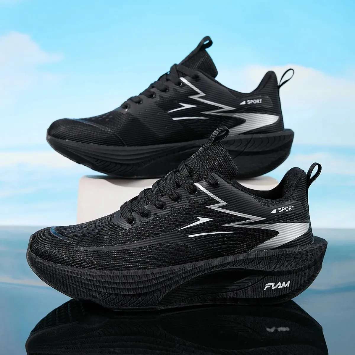 Men Sports Running Shoes Casual Marathon Breathable Lightweight Women's Comfortable Athletic Nonskid Walking Sneakers Outdoors — image 2