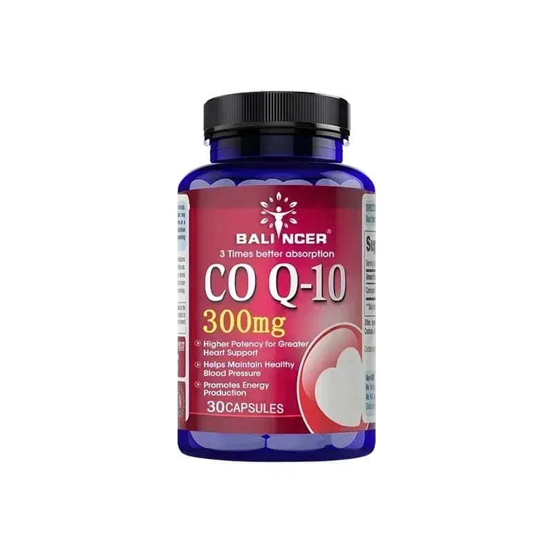 CoQ10 300mg Capsules - Highly Absorbable Antioxidant Cardiovascular Heart Energy Support Vegan Non-GMO Gluten-Free