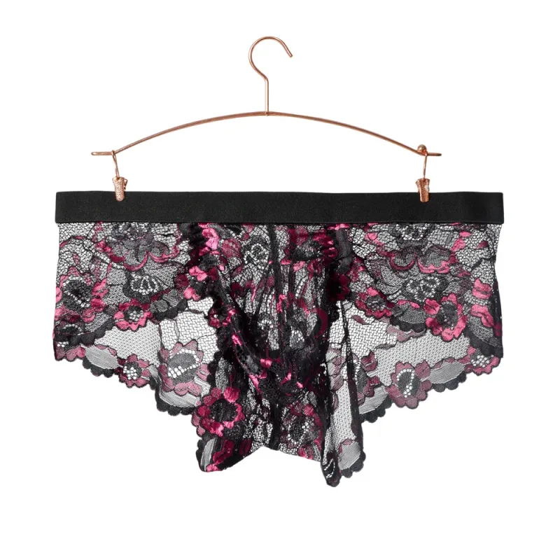 Lace Sexy Underwear Smooth Mens Pouch Panties Perspective Thin Floral Man Briefs Temptation Mesh Low Rise Breathable Underpants — image 6