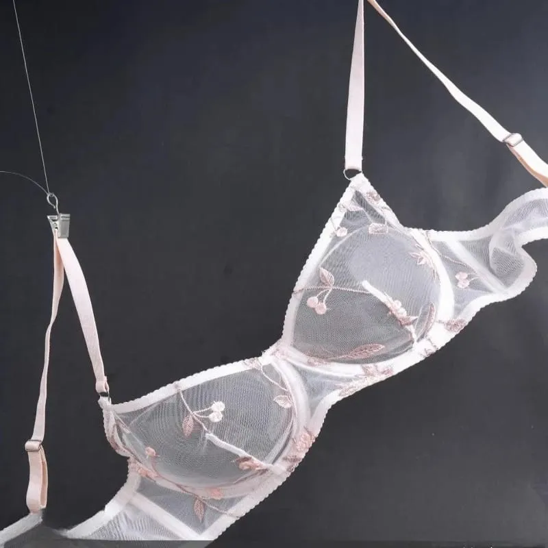 Modest European Lace Sheer Embroidery Underwire Bra Set Minimizer Anti-Sagging Support Big Bust Comfort Lingerie S-XL — image 13