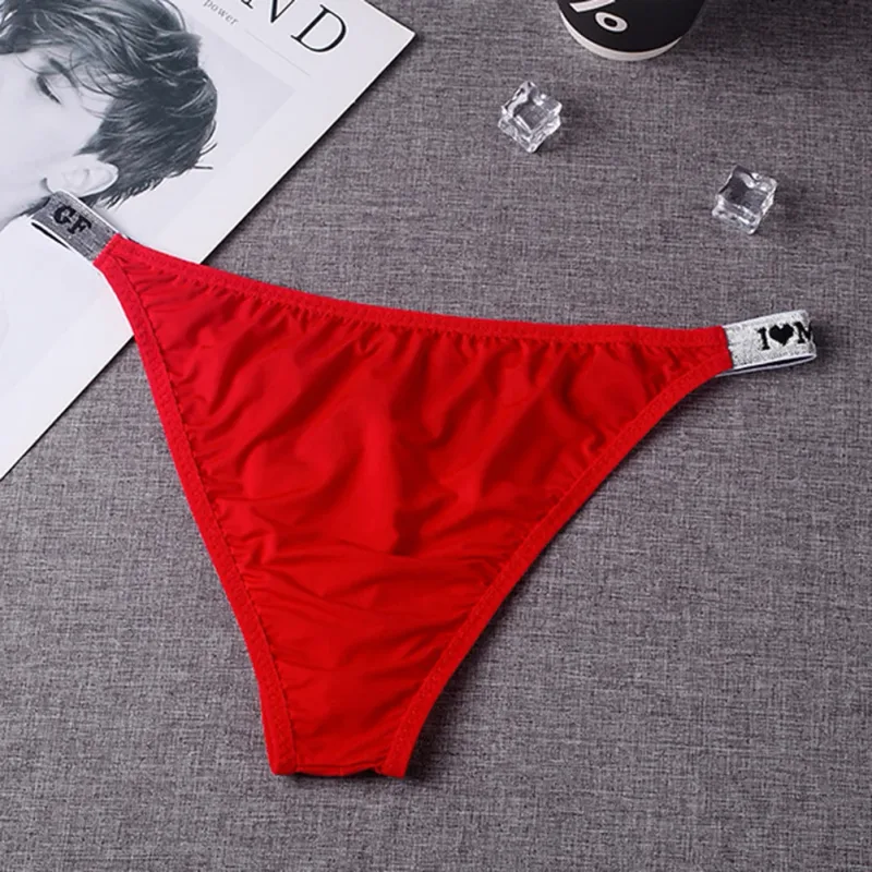 1PC Men Sexy Underwear Briefs Minimalist Sexy T-shaped Pants Low Waist Pouch Panties Breathable Thin Underpants