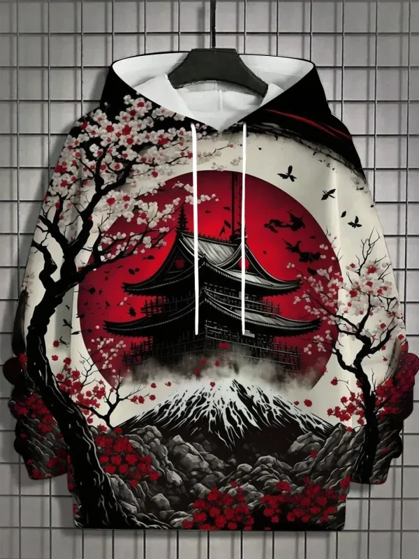 2024 taglagas bagong panlalaking 3D Japanese Samurai print hoodie panlalaki at pambabaeng kaswal na fashion panlalaki hoodie street na pang-itaas na panlalaki — image 12
