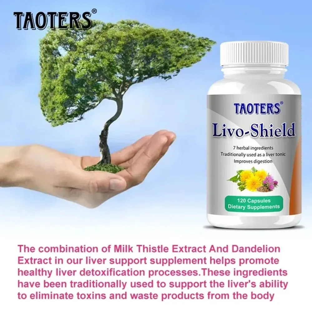 Organic Milk Thistle Extract Capsule & Dandelion for Antioxidant Detox Support Liver Health Function Herbal Supplement