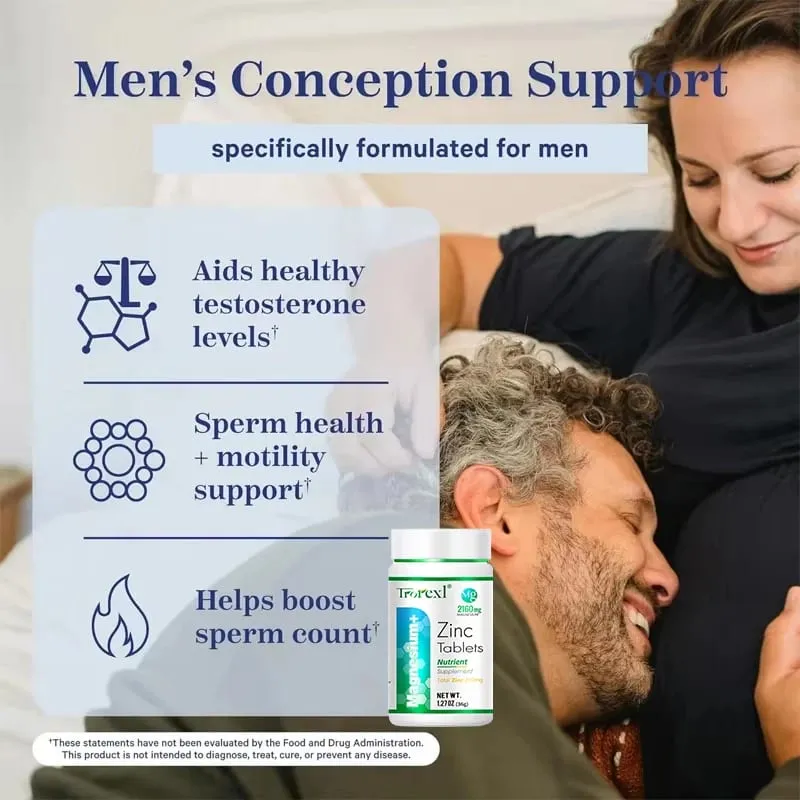 Best Magnesium Zinc Supplement 60 Tablets Increase vitality Immune Health — image 6