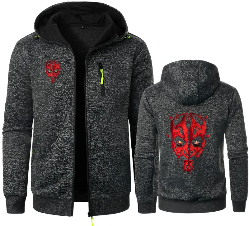 Moletom com capuz masculino do filme DarthES MaulED Skull Starwar-Stars Warly Jacquard com capuz de lã masculino pulôver