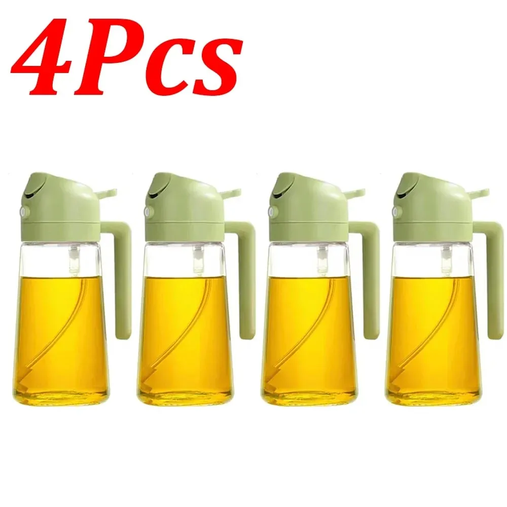 Pulvérisateur d'huile d'olive en plastique 500ml 2 en 1, 1 à 4 pièces, pulvérisateur d'huile de cuisson pour friteuse à Air de cuisine, cuisson de salade, grillades BBQ — image 22
