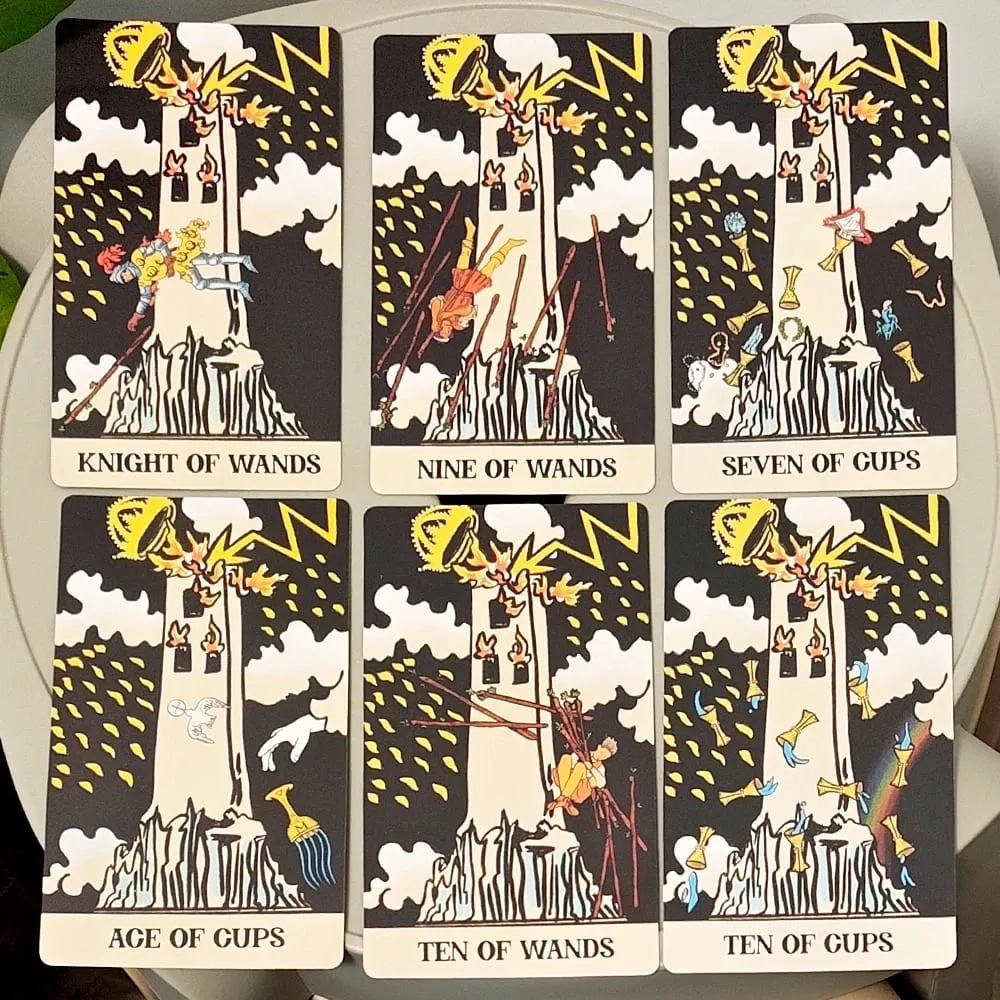 Tower Takeover Tarot Deck in Rigid Box Unique 79-Card Tarot Set for Transformation & Liberation 12*7cm Double-embossed — image 8