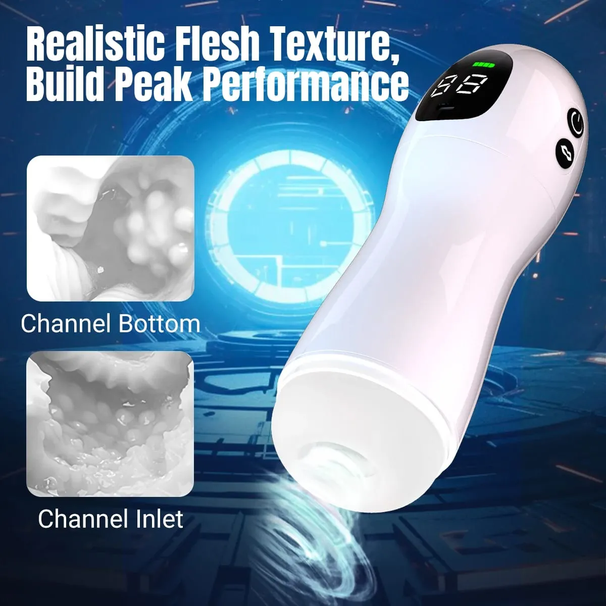 LED Automatic Male Masturbator Cup Blowjob Machine Real Vagina 9 Sucking Vibrating Modes Oral Masturbatio Sex Toys For Men