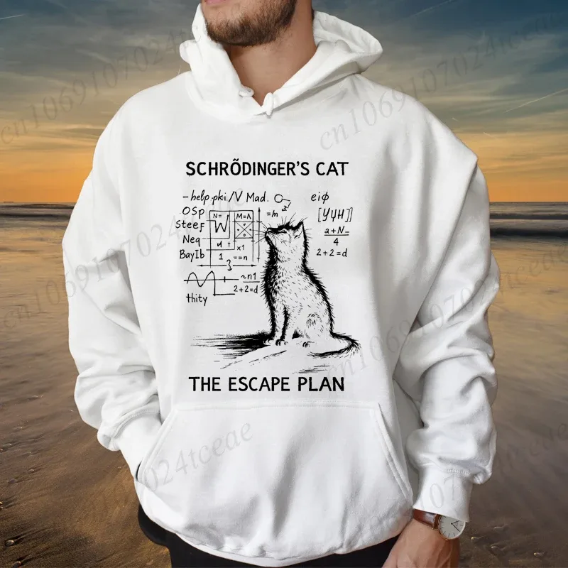 Funny Cat Physics Design Hoodies Math Science Humor Cat Print Sweatshirt Personalized Men Women Casual Streetwear Fashion Hoodie — image 13