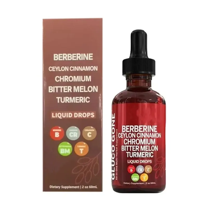 Gotas de canela berberina 60ml, para saúde, suporte imunológico, metabolismo da saúde intestinal, antioxidante, sabor de canela do Ceilão